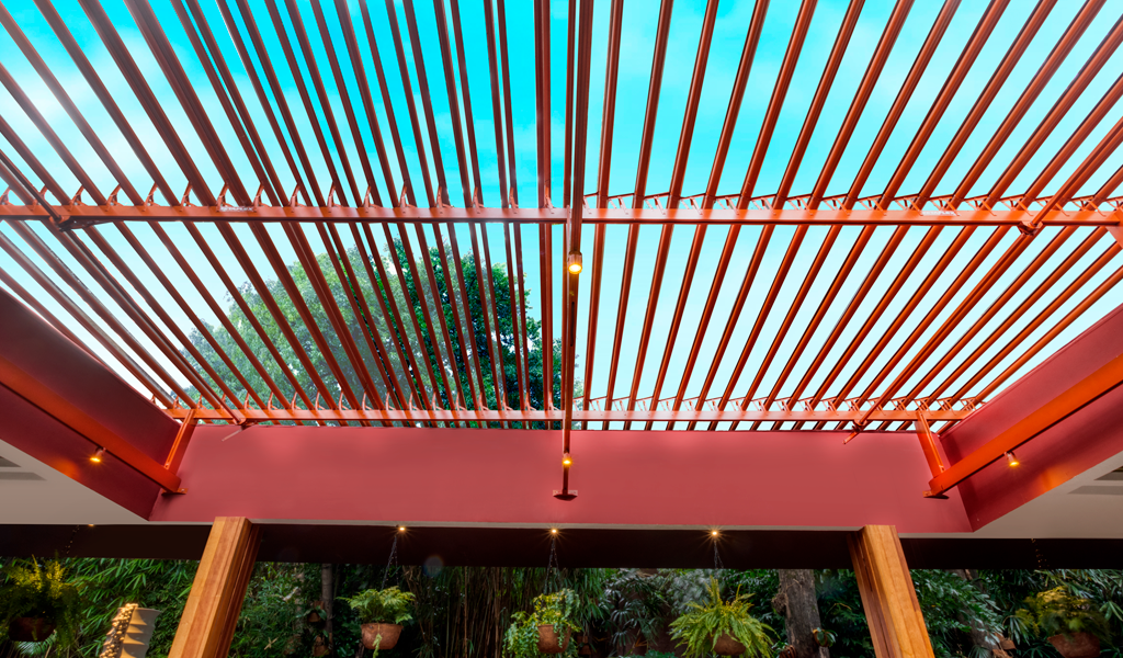 pérgola bioclimatica jardim